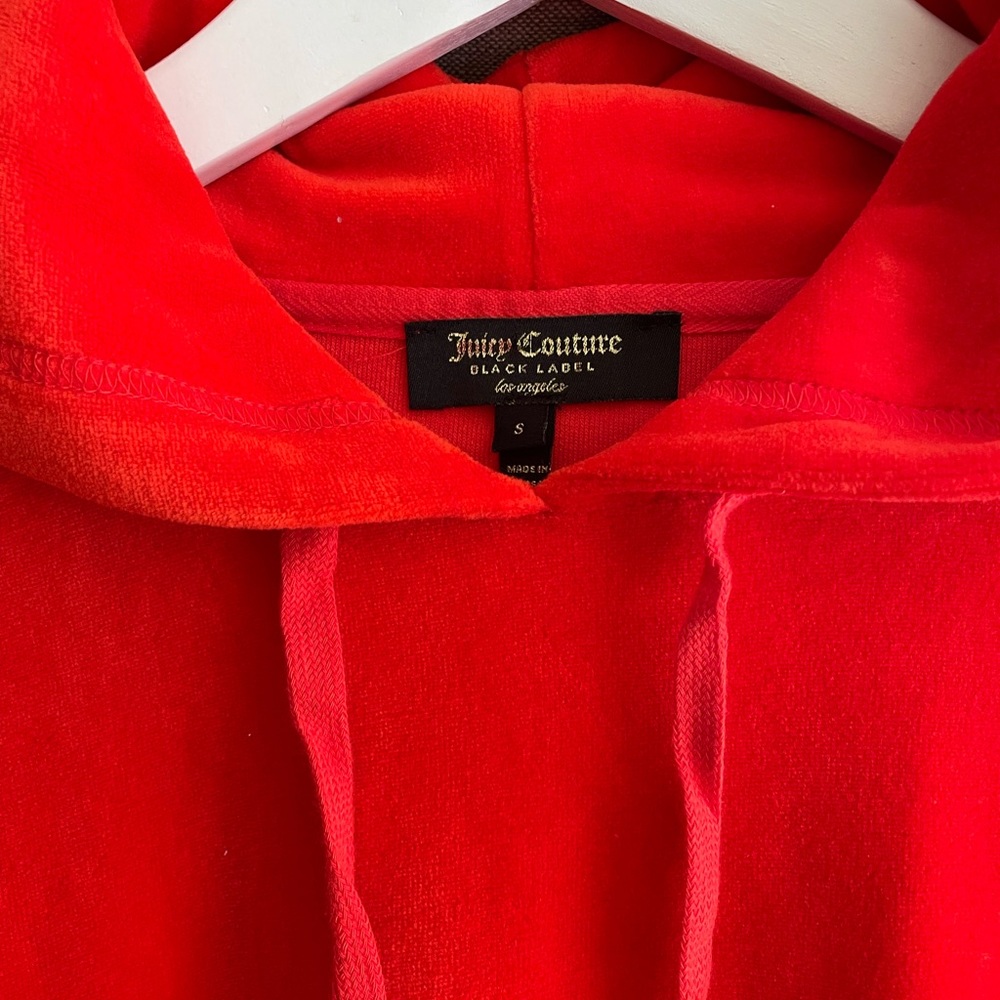 Juicy Couture New City Rouge Velour Hooded Sweater Dress